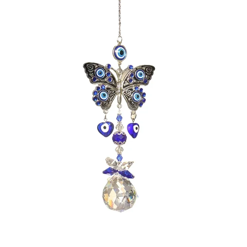 

:1 Piece, Butterfly Devil's Eye, Crystal Pendant, Family Outdoor Garden Decoration
