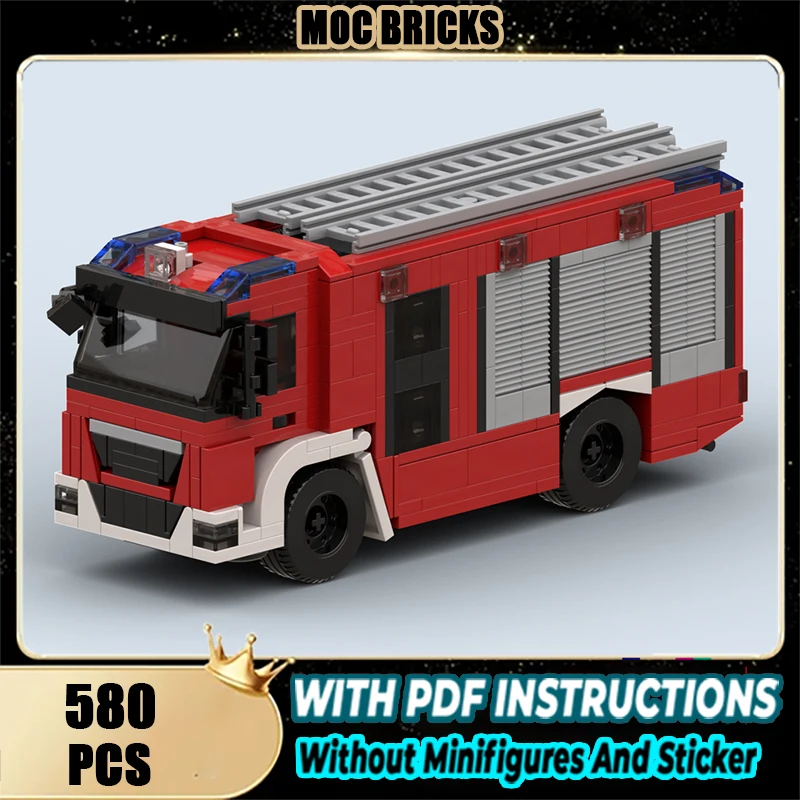 

Moc Building Blocks Papendrecht Fire Engine Technology Modular Bricks Model Gifts Christmas Toys DIY Sets Assembly！