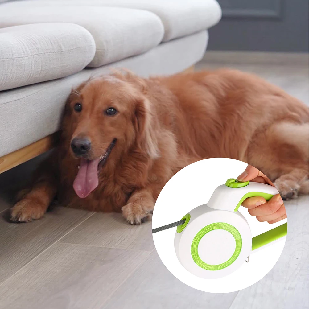 

Retractable Dog Leash Green Portable Puppy Harness Walking Rope Pet Supplies Automatic Retractable Traction Durable Long Life