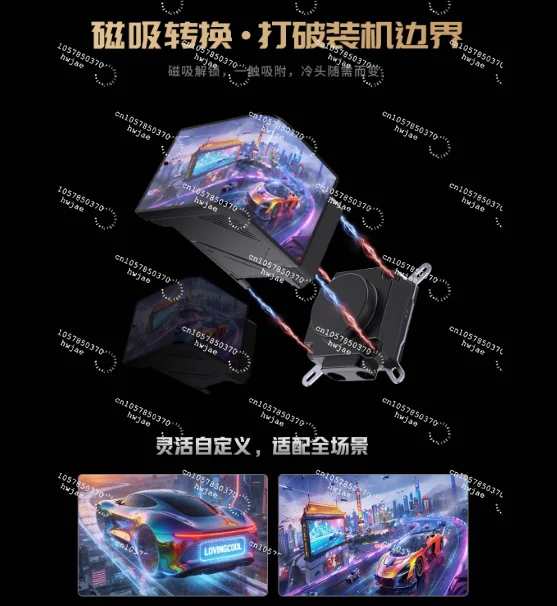 360mm Liquid CPU Cooler with 6.67 Inch Screen Video Display ARGB Fans Cooling for Desktop PC Case AMD