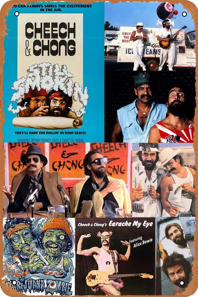 Cheech and Chong Poster Vintage Tin Sign Metal Plaque Decor for Bar Pub Home Coffee Man cave 8x12 Inch