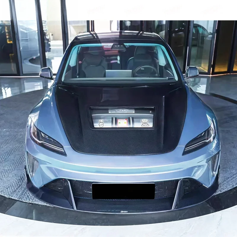 

Transparent Carbon Fiber Hood 2024+ Model 3 Lightweight Peormance Custom Exterior Engine Cover New Condition