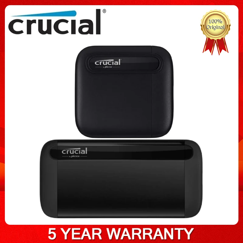 Crucial X8 1TB 2TB Portable SSD Up to 1050MB/s USB 3.2 Type-C External Solid State Drive X6 500G 4T Speed 800MB/s storage drive