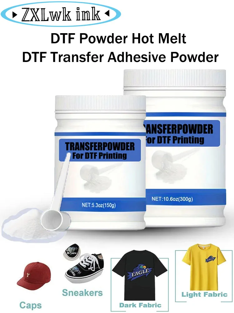 300g DTF Transfer Adhesive Powder White DTF Powder Hot Melt Adhesive, Pretreat Powder For Direct To Film Printing On All Fabric