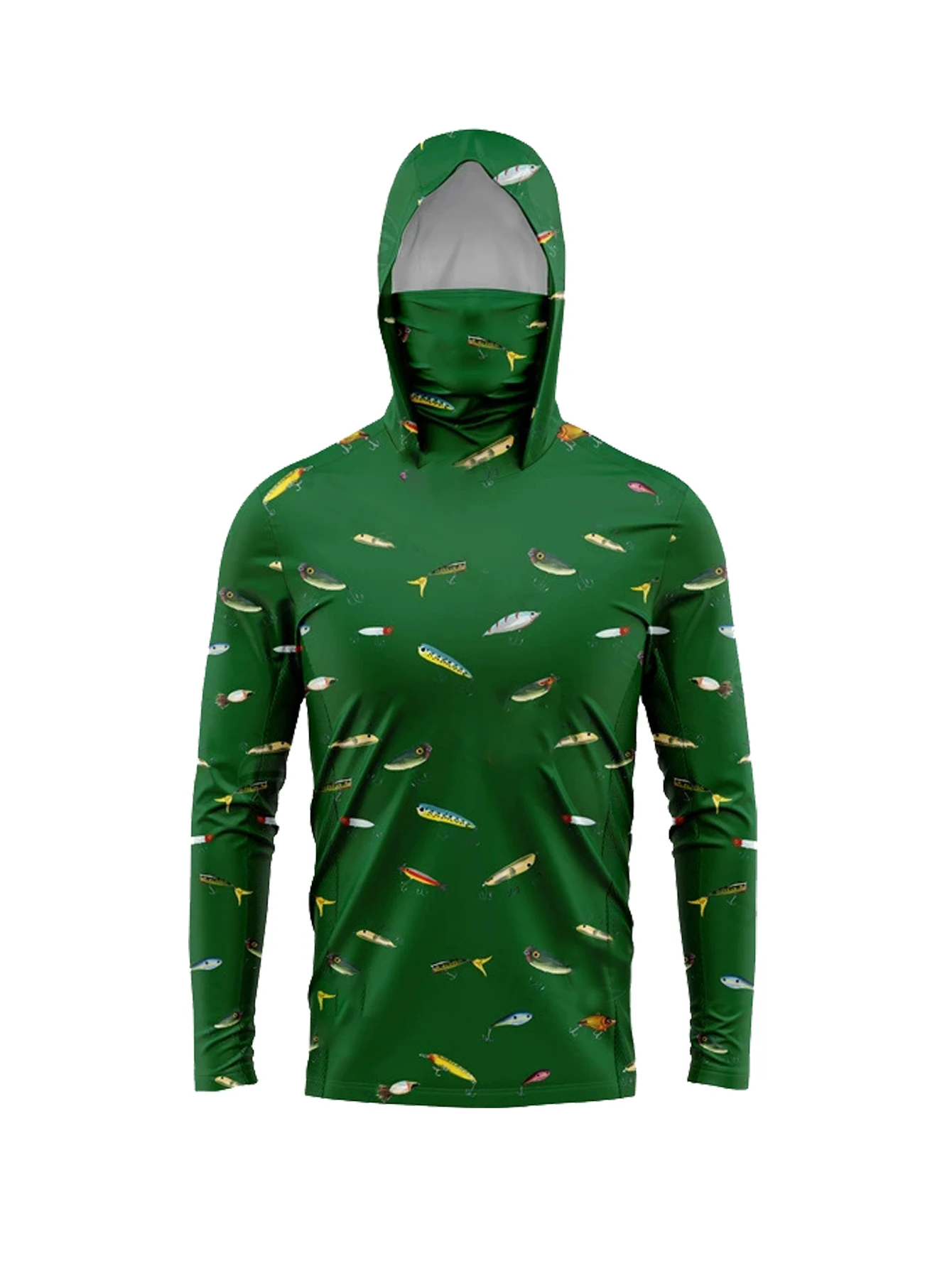 メンズUPF50+日焼け防止フィッシングフーディー、フェイス - Outdoor Hunting Hoodie のレビューと価格