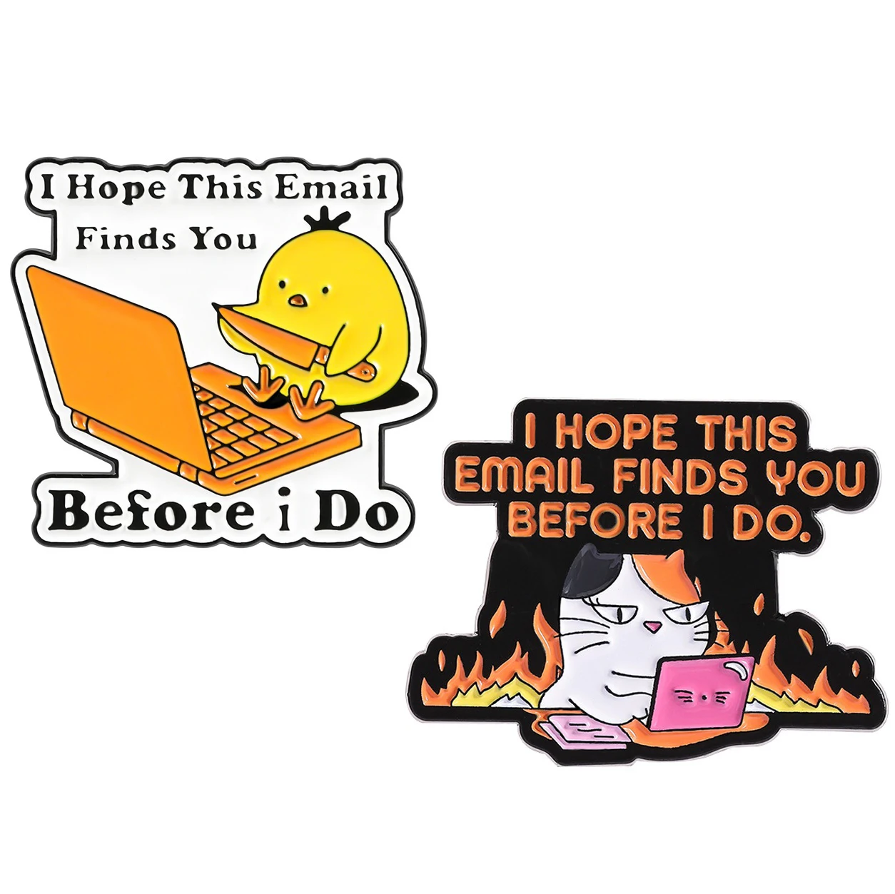 Sarcastic Working Cat Pin - 