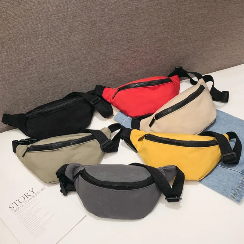 Saco de cintura de nylon infantil, Fanny Pack para bebês meninas e meninos, Peito Crossbody Bags, saco de banana