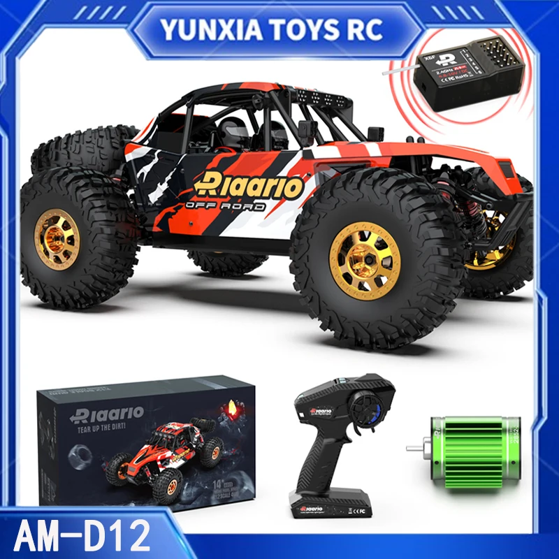 Rlaarlo Am-d12 1:12 Rc Car 4wd Brushless Off-road Remote Control Desert Truck 2.4g Rtr Electric Model Toys Adult Children Gift