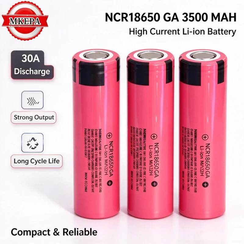 3.7V 3500mAh NCR18650 GA Lpega 18650 Rechargeable Lithium Battery 30A High Discharge for Toys Tools Flashlight