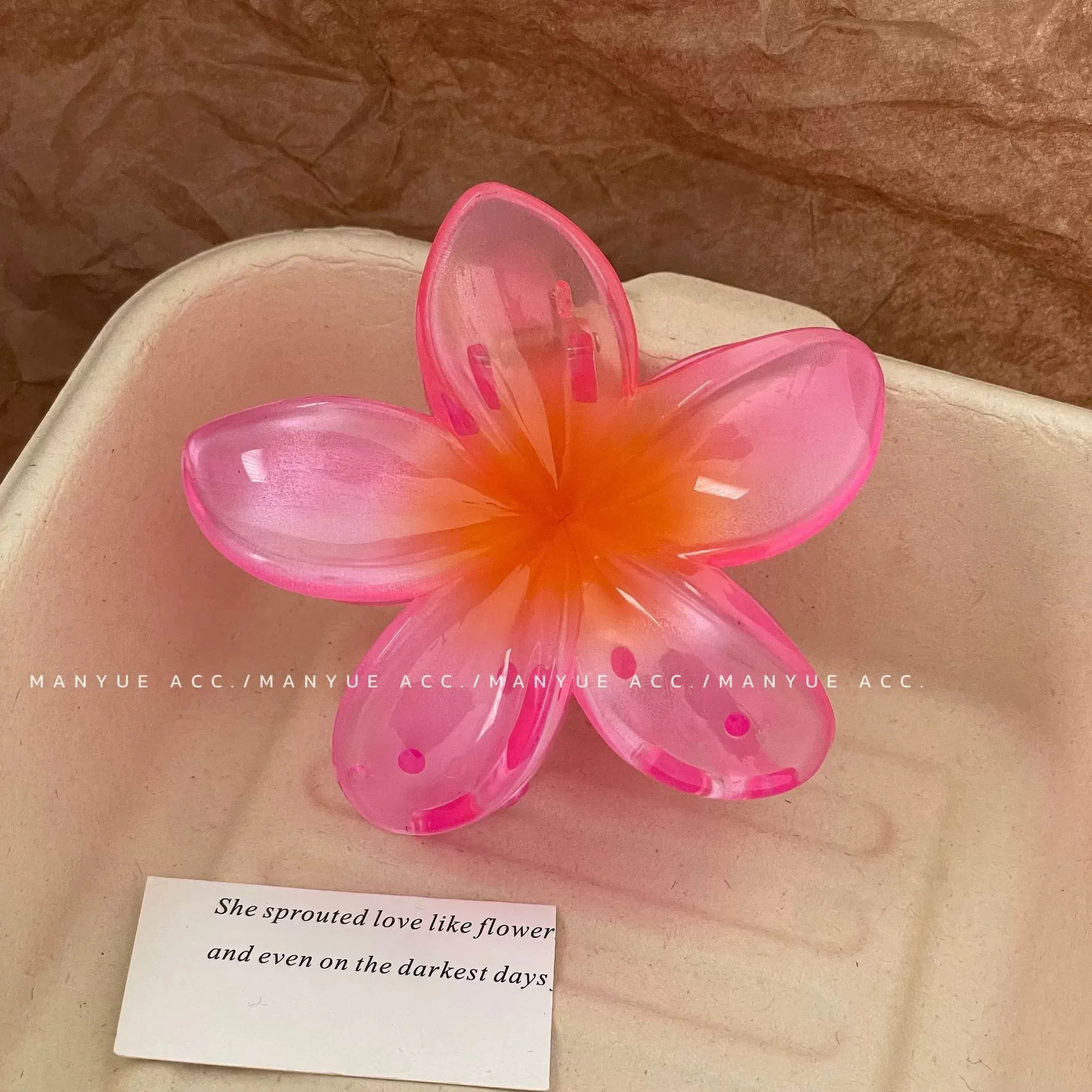 Elegante Farbverlauf-Haarspangen, Blumen-Haarklammern, große modische Haarschmuck-Haarnadeln für Damen und Mädchen, Krabben-Haarspangen, Haar-Accessoires – Detail 13