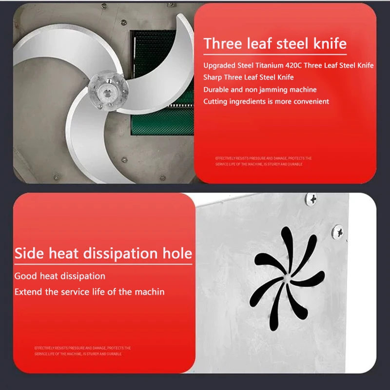 Fornecimento comercial comercial ajustável repolho salada vegetal folha chopper máquina cortador de vegetais