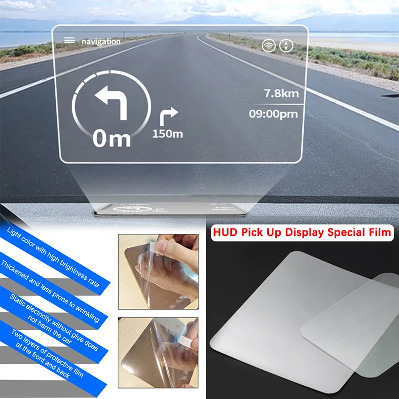 Car HUD Reflective Film High Clarity Head Up Display System Film Windshield Screen Transparent Display Sticker Car Accessories