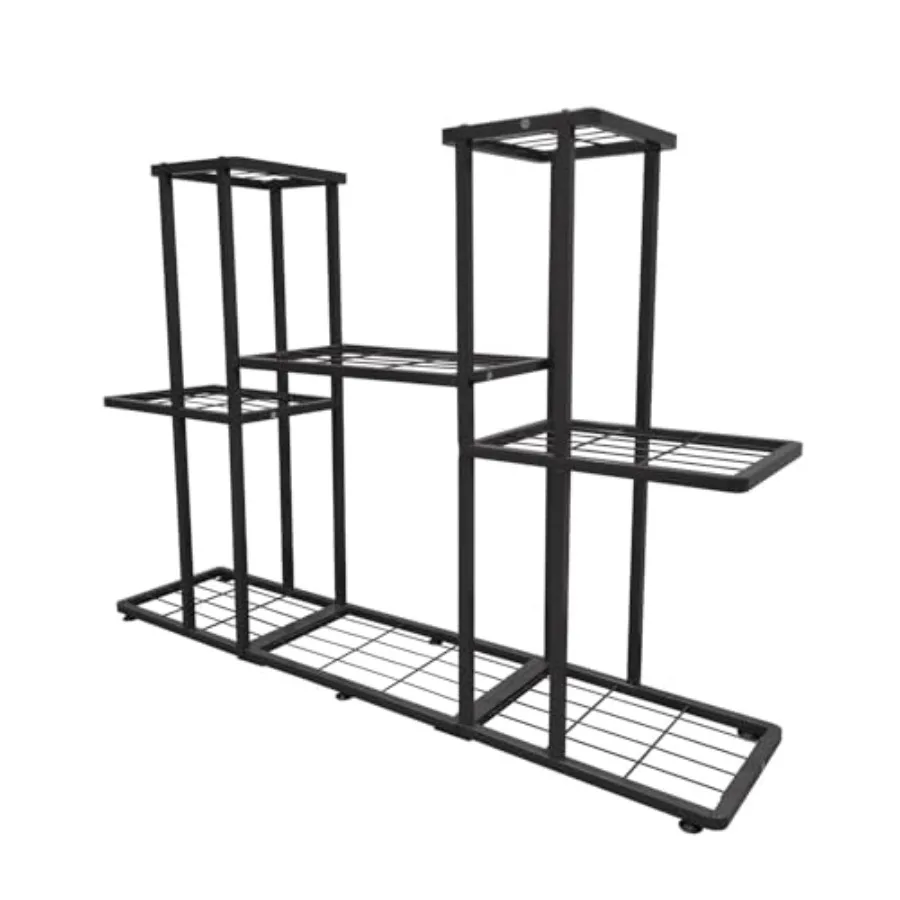 

8 Potted Metal Large Plant Stand for Indoor Outdoor Flower Pot Display Planter Shelf