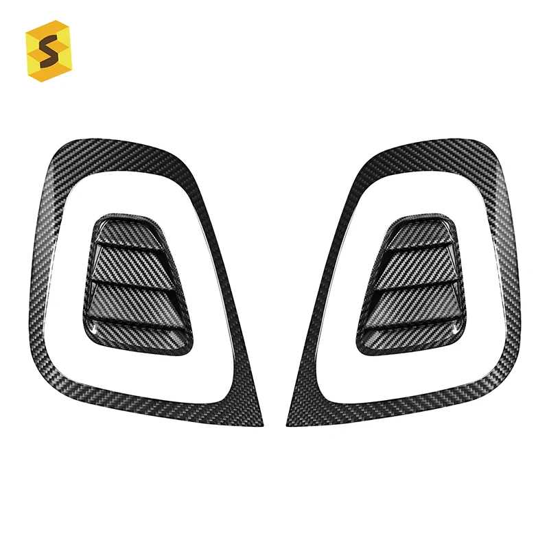 Shasha Carbon Fiber Real Exterior Accessories Rear Tail Light Decorative Frame Trim for Fiat 500 Abarth 595 Restyling