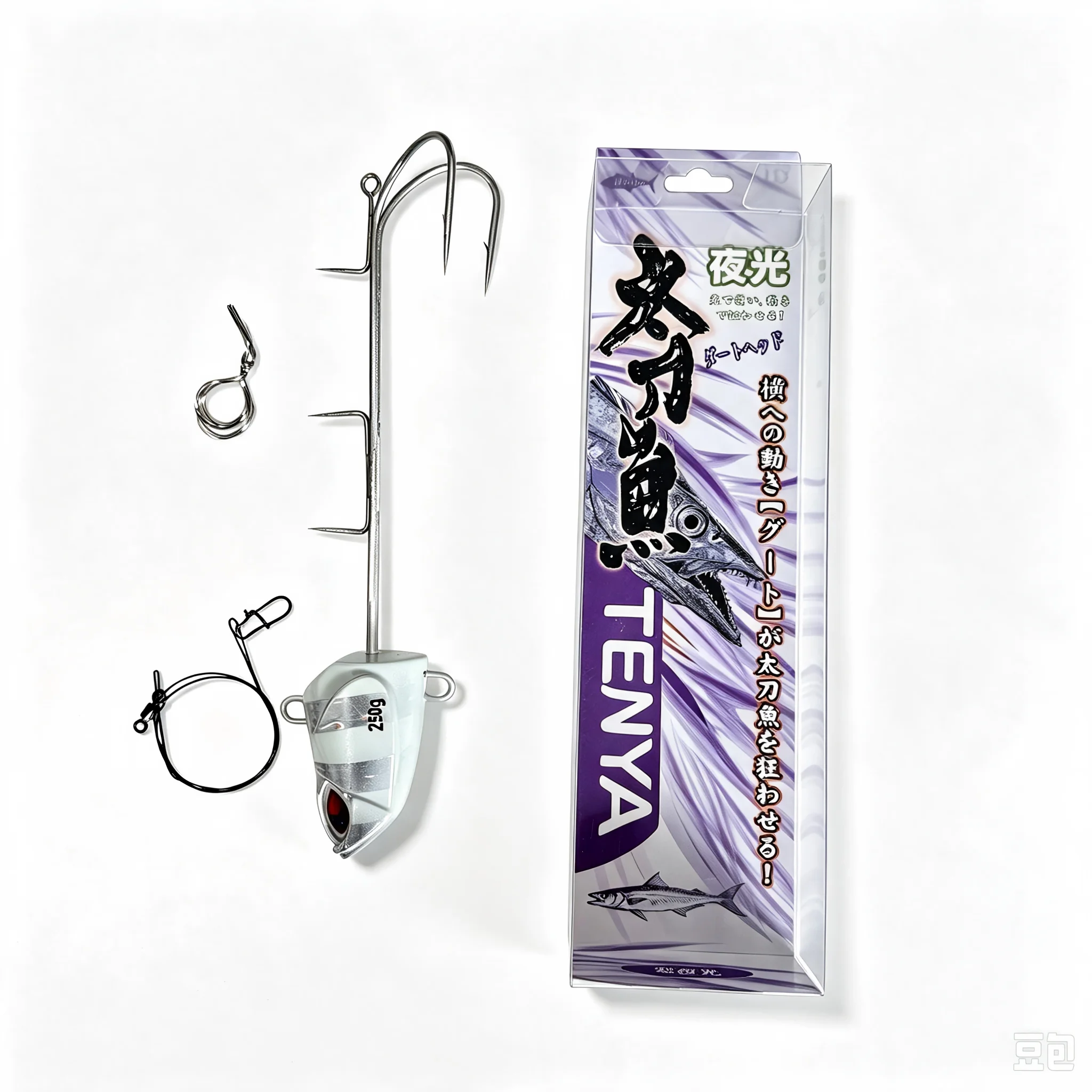 Lurego Tenya Metal Jig Lure 50-200g Glow Twin Hook Fish Head, Boat Jig for Hairtail/Cutlassfish view 5