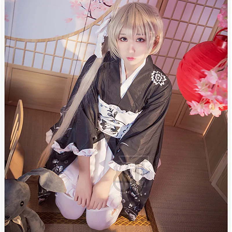 

Kasugano Sora Sexy Kimono Dress Game Yosuga No Sora Cosplay Anime Women Outfit Role Play Clothing Halloween Clothes Pre-sale New