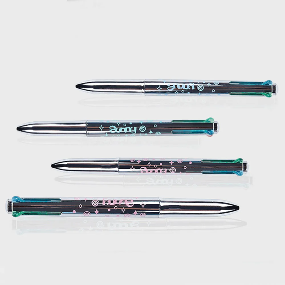 Set mit 6 Stück einziehbaren 4-Farben-Neutralstiften für Notizen, Journaling und Schulbedarf. – Detail 9