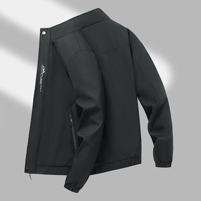 Breathable Comfortable Roupas Masculinas High Quality Zipper Men Clothing Solid Color Spring Autumn Stand Collar Outdoor Jacket