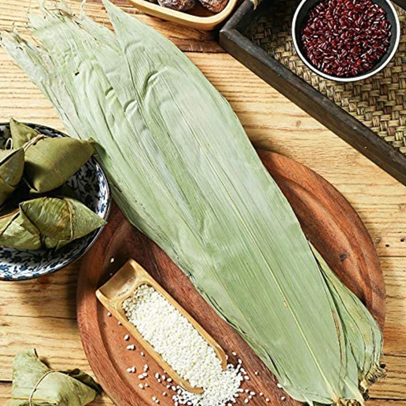 Original Ecological Bamboo Leaves, 100 Sheets Natural Zongye Plant Leaves for Assorted Platter and Dumplings TOP quality