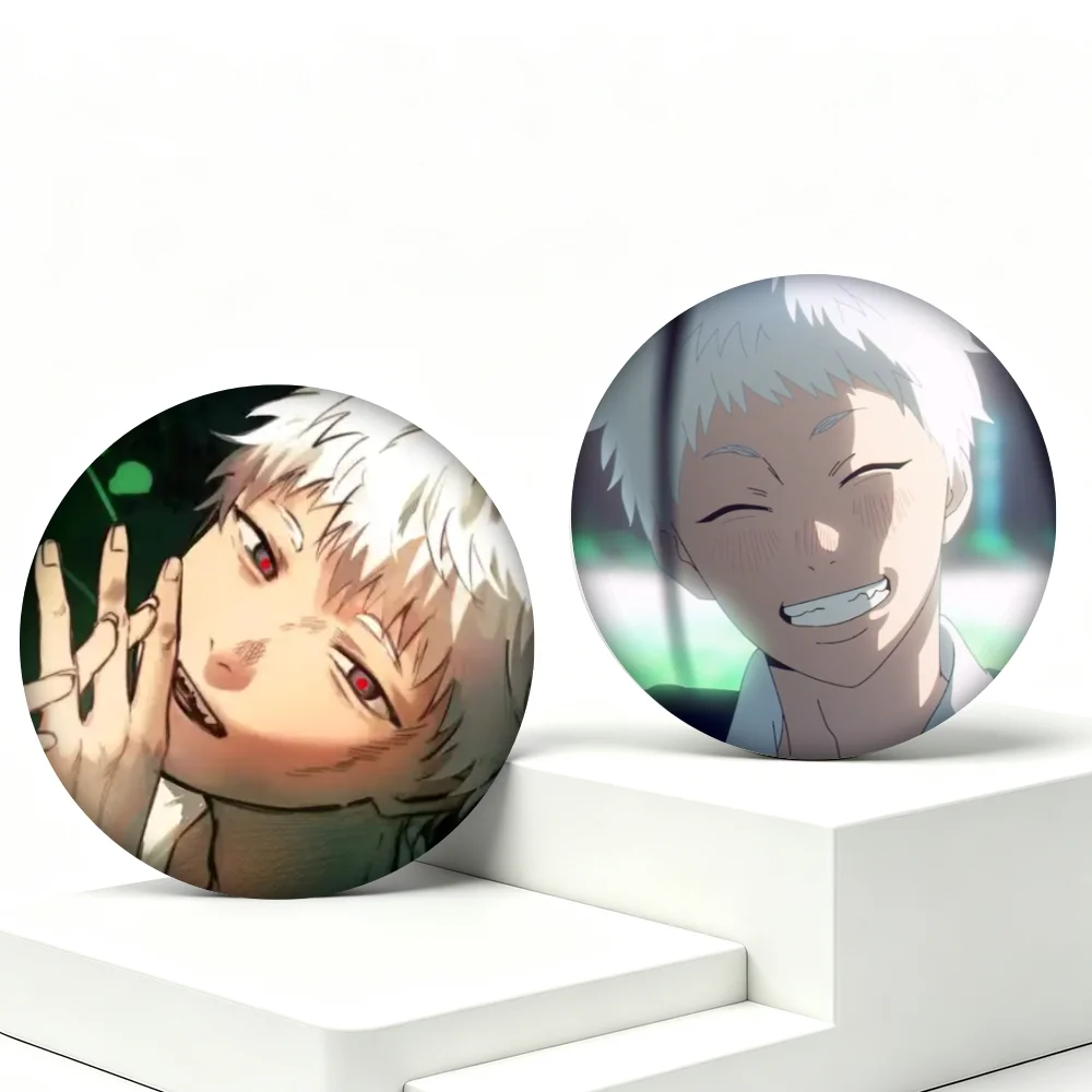 58mm The Summer Hikaru Died Haruka Tin Badge Brooch, Anime Round Button Pin, Lapel Pin for Collection & Fans Gift