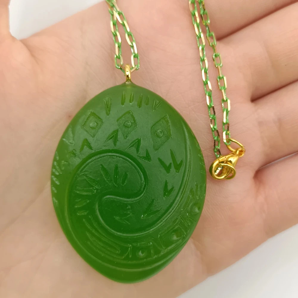 Anime Movie Princess Moana Necklace Unisex Heart of Te Fiti Luminous Pendant Choker Jewelry Accessories Gifts