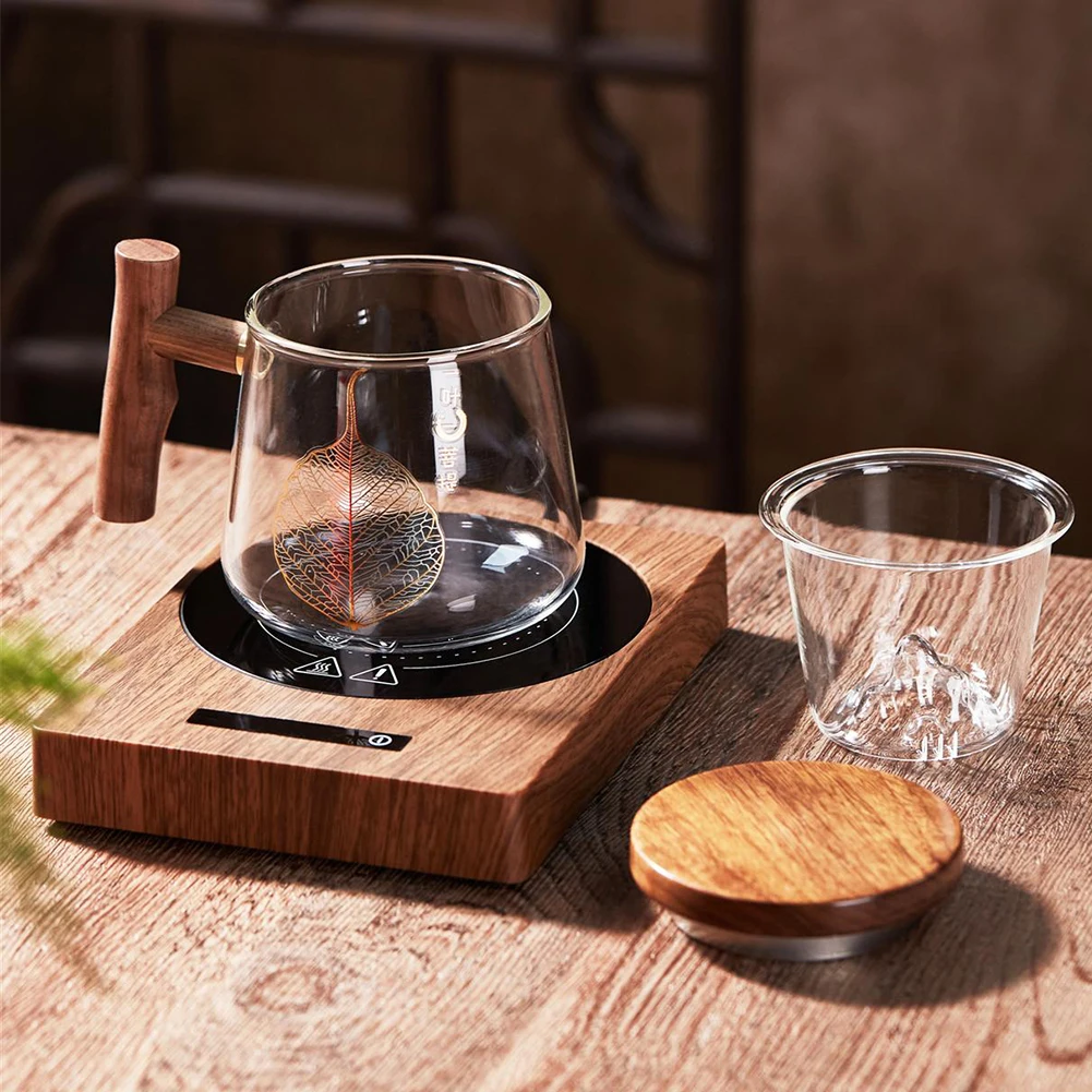 Calentador de tazas de 200W y 100 °C, posavasos con 5 engranajes de temperatura, almohadilla térmica para café, leche y té, 220V