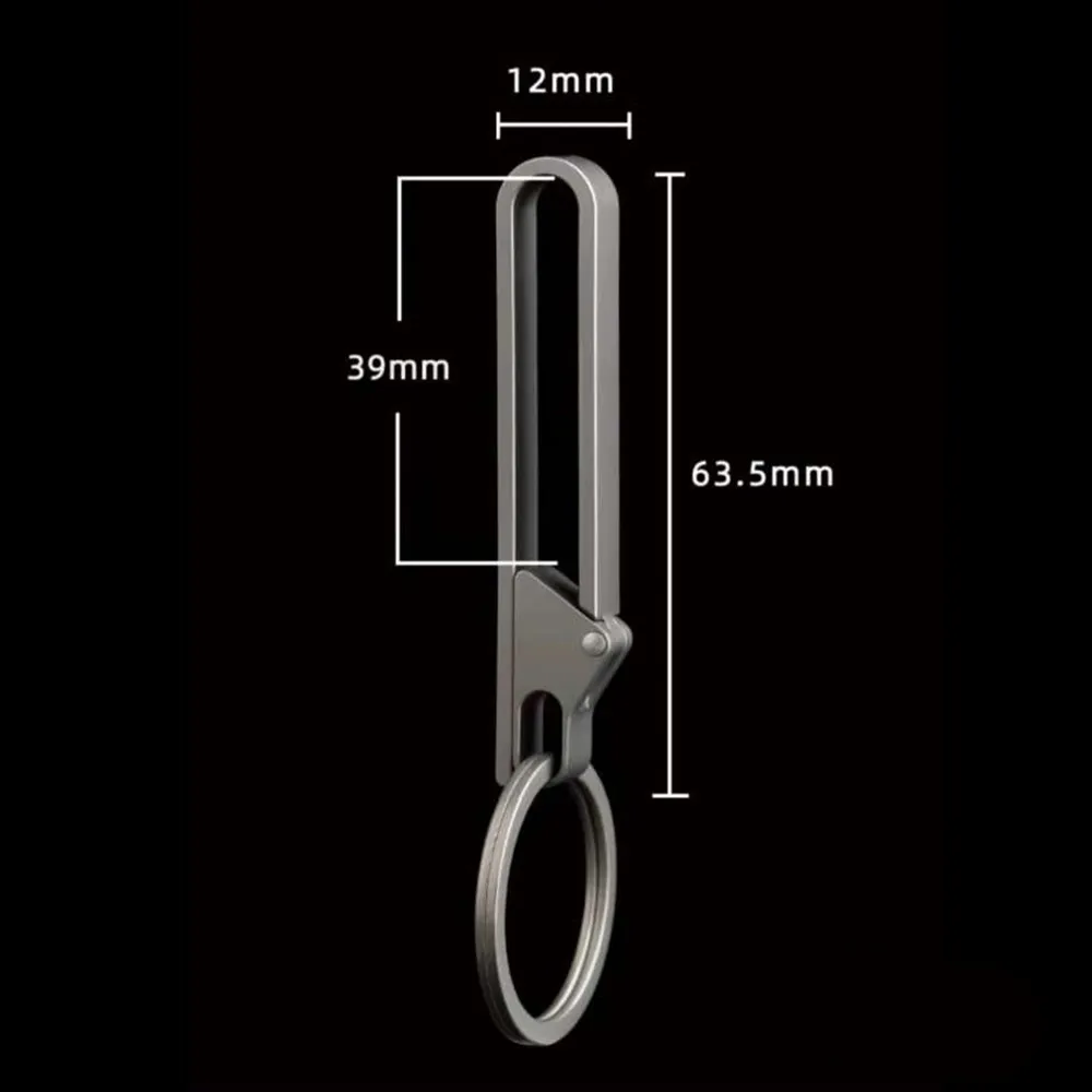 Men's Titanium Alloy Keychain Waist Belt Hanging Keychain Car Keychain Super Light Easy To Use Pendant Belt Buckle