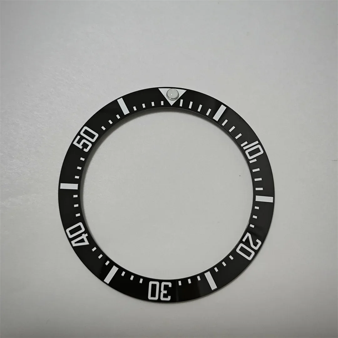 40mm Ceramic Watch Bezel Blue Luminous Watch Insert Accessories Deep-Sea Circle Mouth Digital Circle Diameter OD 40MM ID31.5MM