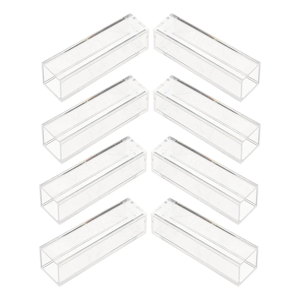 8ชิ้น cuvette ที่แม่นยำโปร่งใสสำหรับการทดลองมาตรฐานที่สำคัญทิ้ง