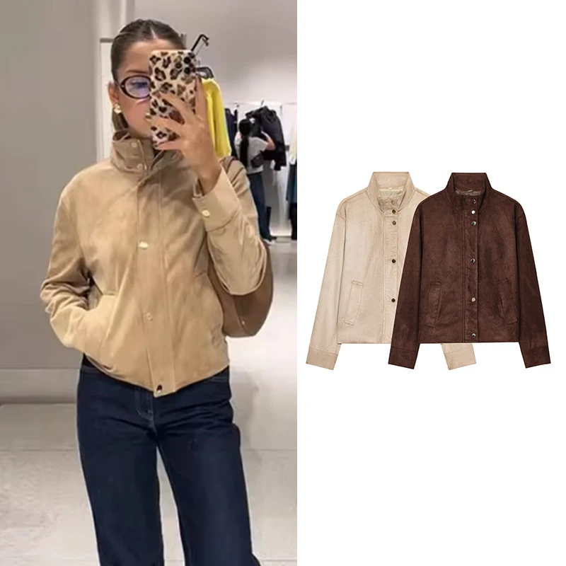 

Куртки, осенние женские, новинка 2025 года, модные элегантные женские осенние теплые пальто с высоким воротом, уличные шикарные молодежные дорожные праздничные куртки