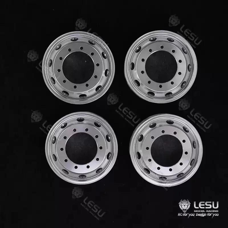 RC 1/14 LESU Aluminium-Felgen Rad-Seitenverzögerung für Tamiya Hydraulikbagger Lader Muldenkipper Tripper DIY-Teile – Detail 2
