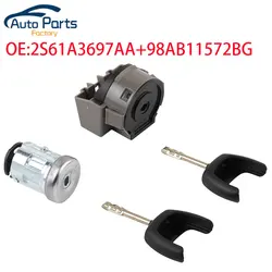 Ignition Switch & Lock Barrel Cylinder Set 2 Keys For Ford Transit MK7 06-ON 2S61-A3697-AA 2S61A3697AA 98AB-11572-BG 98AB11572BG