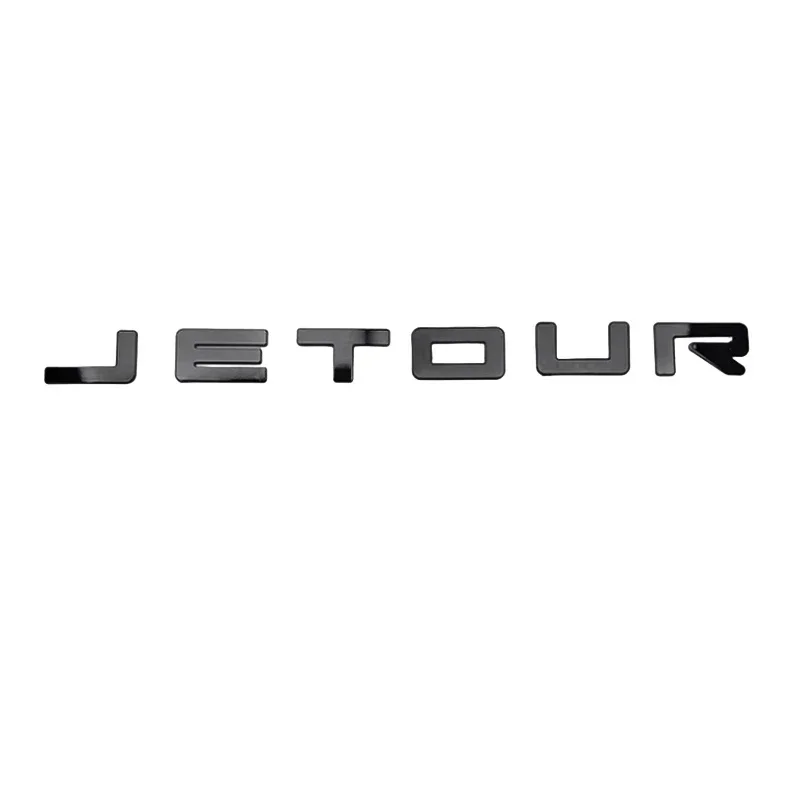 Fit for JETOUR Traveler T2 2023-2025 Automobile ABS Bright Black Grille Letter Marking Sticker Auto Exterior Decoration Parts