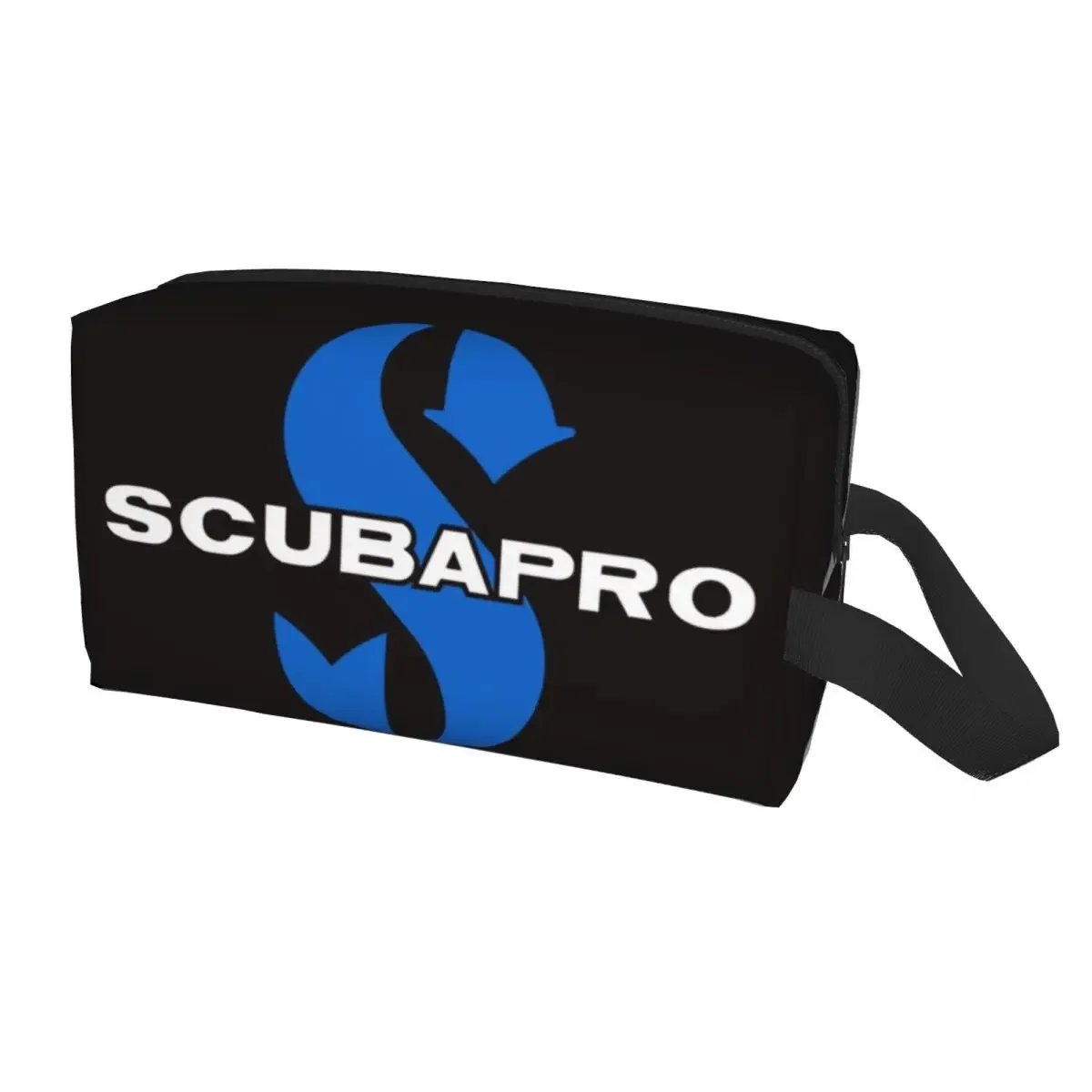 Custom Scubapros Diving Logo Toiletry Bag for Women Makeup Cosmetic Organizer Lady Beauty Storage Dopp Kit Case