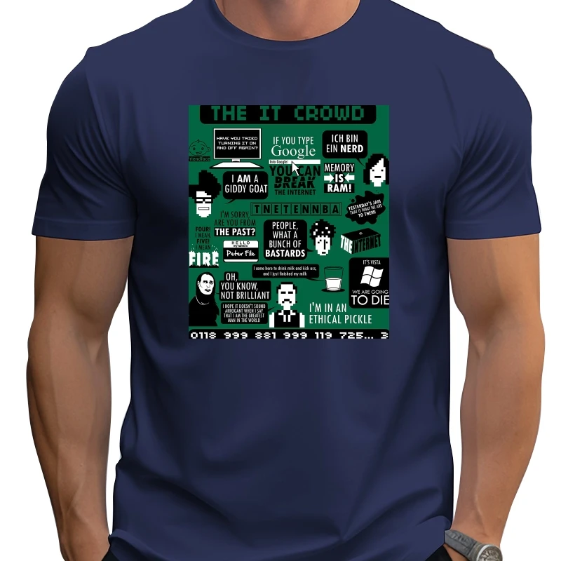 2The IT Crowd Quotes DMN Молодежная рубашка Детская рубашка Мужская рубашка Женская рубашка Футболка Подарок с длинным рукавом Подарок на день рождения Футболка черная