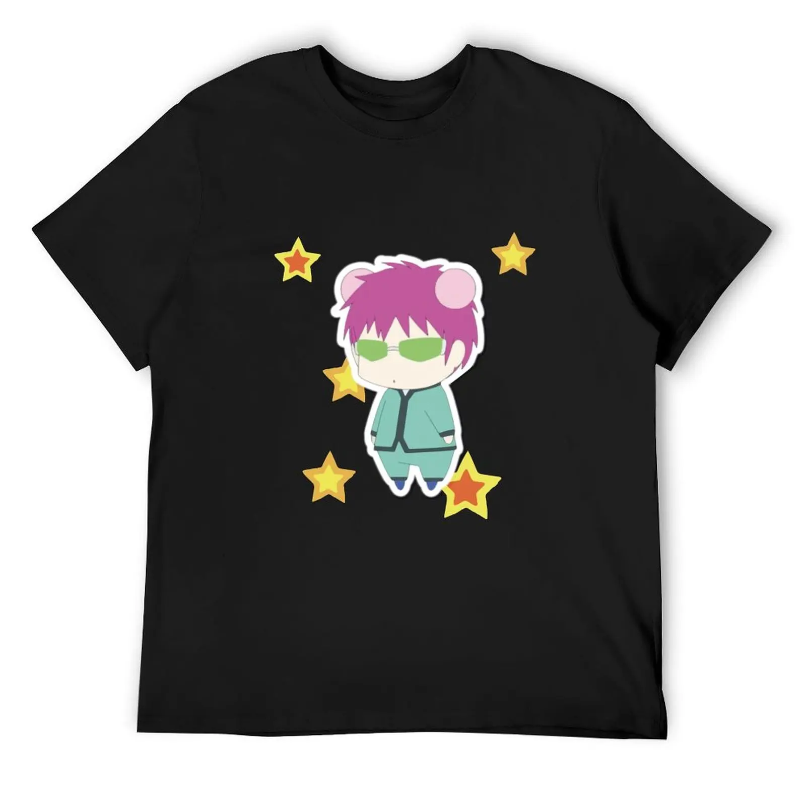 Saiki K Cute Illustration with stars T-Shirt graphic tee shirt shirts graphic tee t shirts men