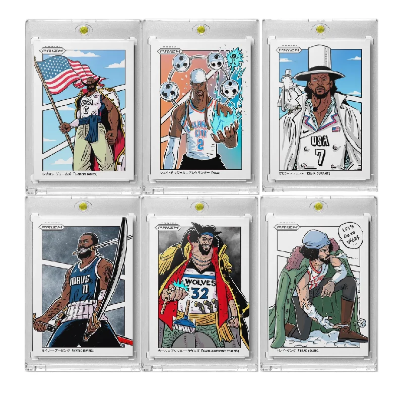 Tarjetas Coleccionables de Estrellas de la NBA Hechas a Mano, Tarjetas Originales de One Piece en Colaboración con la Marca, Regalos para Fanáticos de la NBA, Juguetes de Tarjetas para Niños