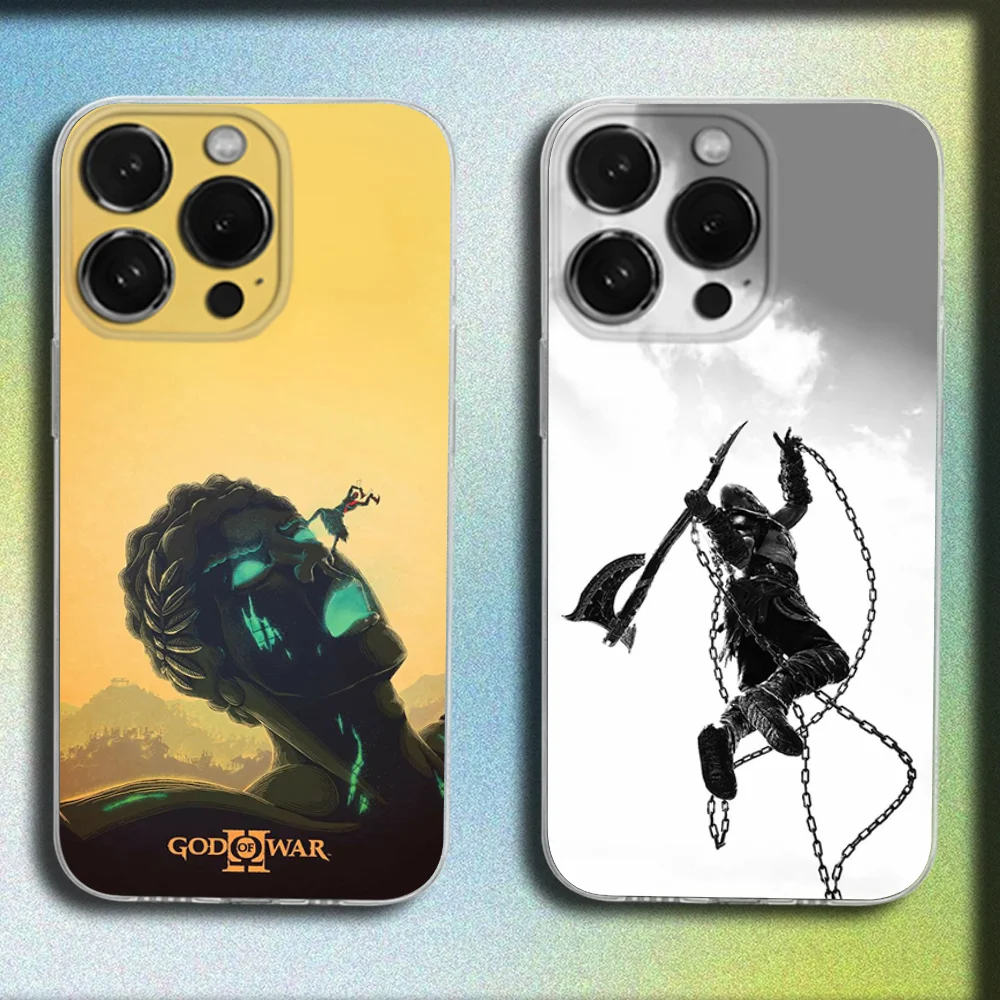 

Game G-God of War Phone Case For iPhone 16,15,14,13,12,11 Plus,Pro,Max,XR,XS,Plus,SE,Mini Transparent Soft Cover
