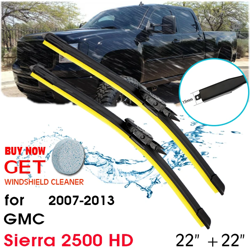 

Car Wiper Blade Window Windshield Rubber Silicon Refill Wiper For GMC Sierra 2500 HD 2007-2013 LHD / RHD 22"+22" Car Accessories