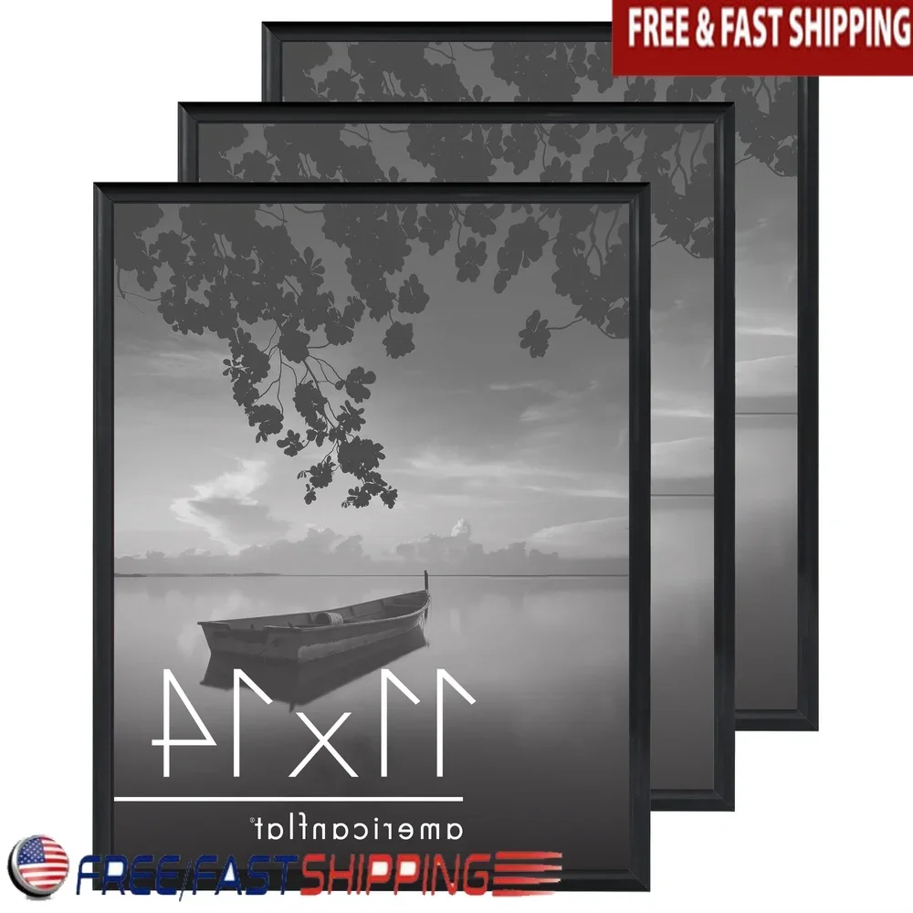 

3 упаковки, 11x14, легкие защелкивающиеся рамки для плакатов, легко сменный дисплей, минималистичный дизайн, защитное оргстекло, идеальный домашний декор