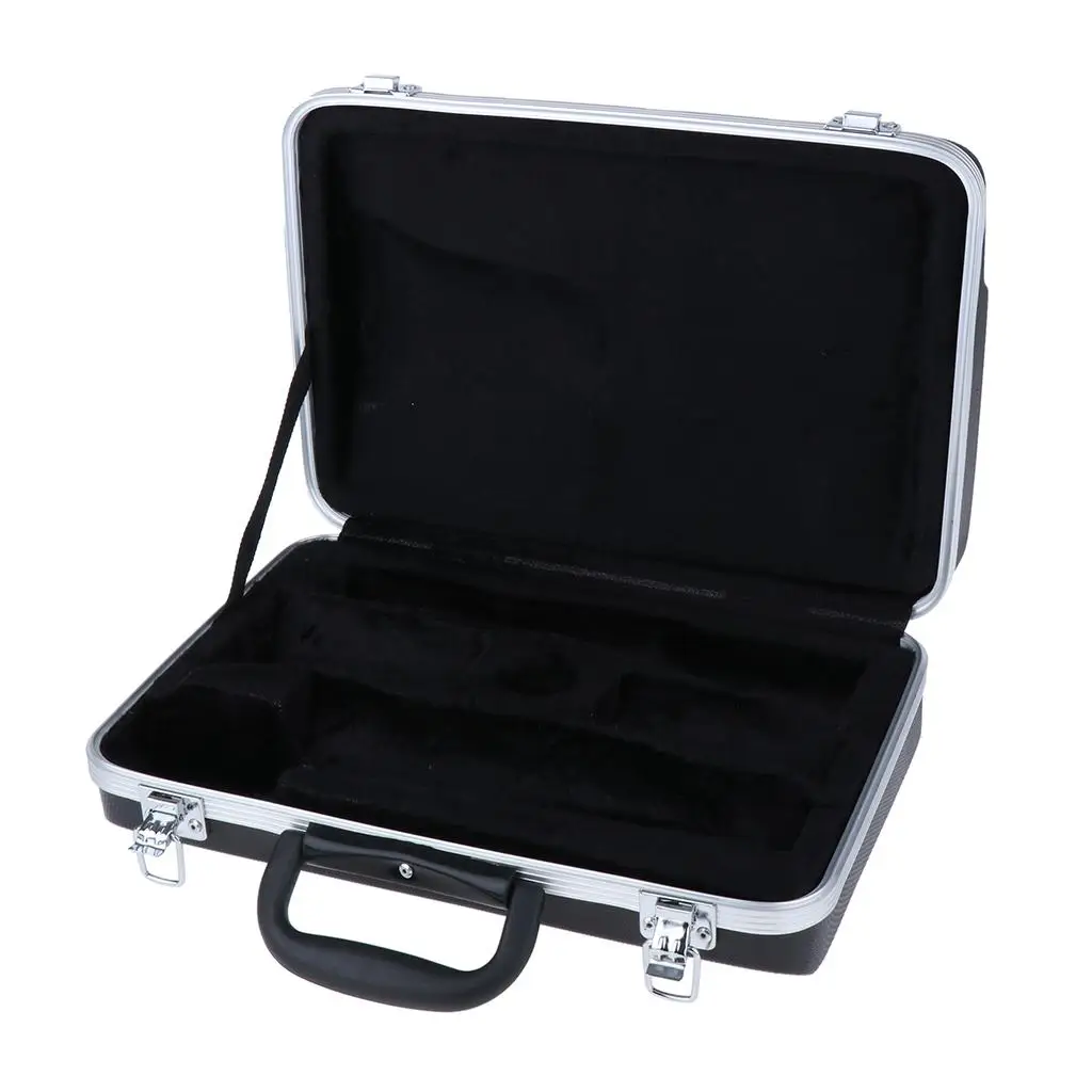 

Hard Shell Clarinet Case with Leatherette Handle Lightweight Portable Gig Bag for Music Instrument Travel