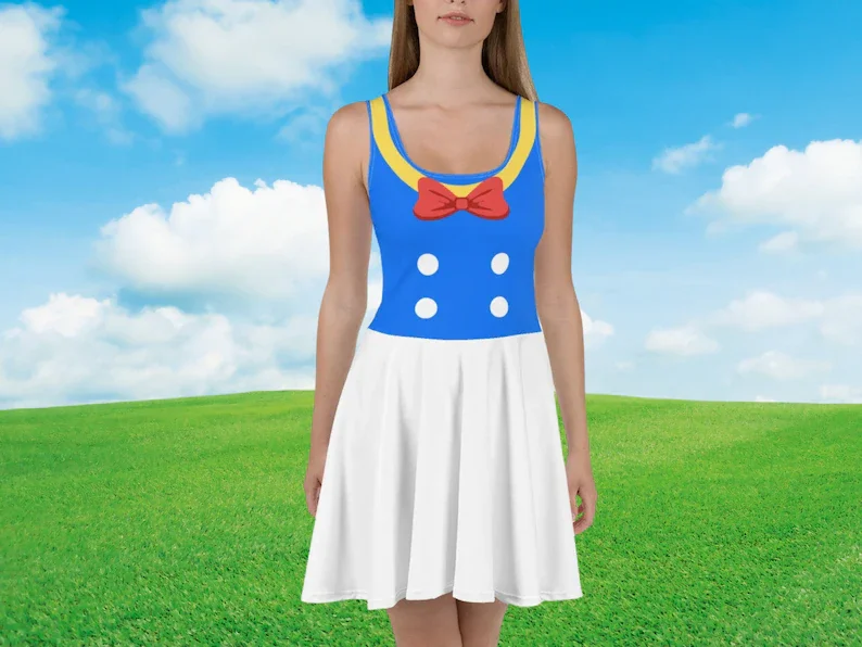 Disney Damen Tank Top Halbrock, 3D-Cartoon, elegant, Sommerkleid, 2025, neuestes Modell