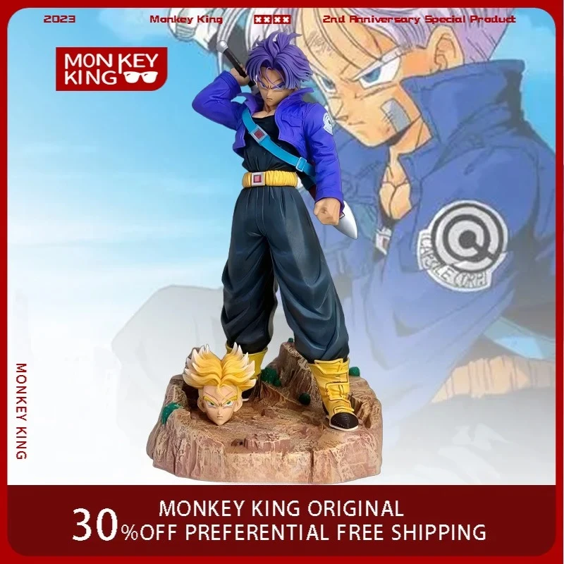 

50cm Dragon Ball Figure Torankusu Super Saiyan Double-headed Replacement Anime Collection Model Desktop Ornaments Children Toys