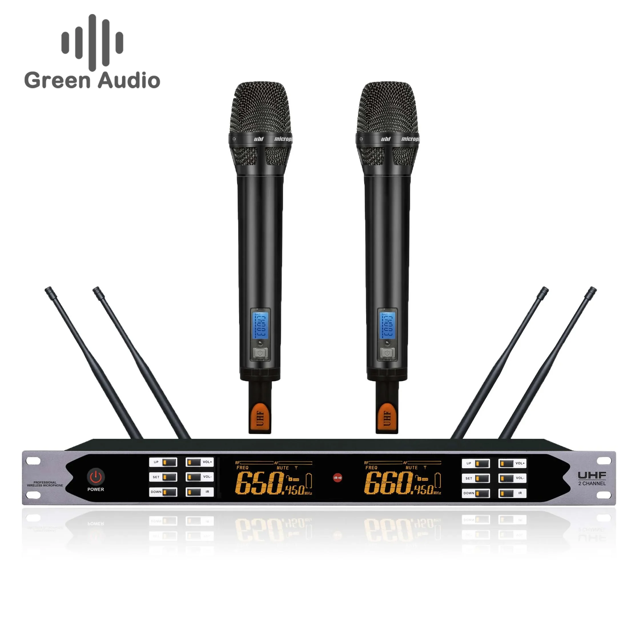 GAW-BR830 Professional KTV Stage Performance Handheld Microphone Home Karaoke UHF Wireless with Noise Cancelling