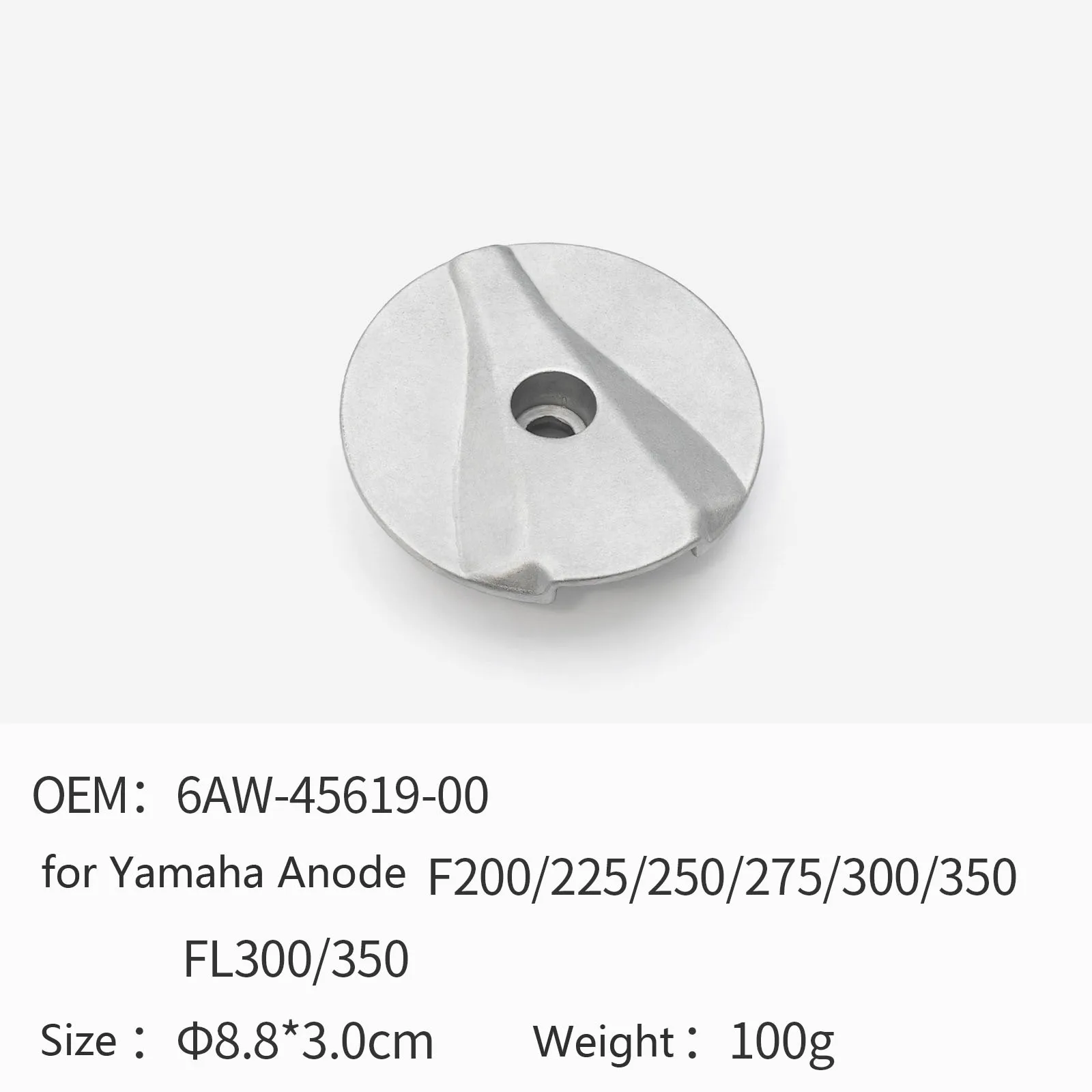 For Yamaha F200/225/250/275/300/350/FL300/350 Outboard Engine Anode 6AW-45619-00