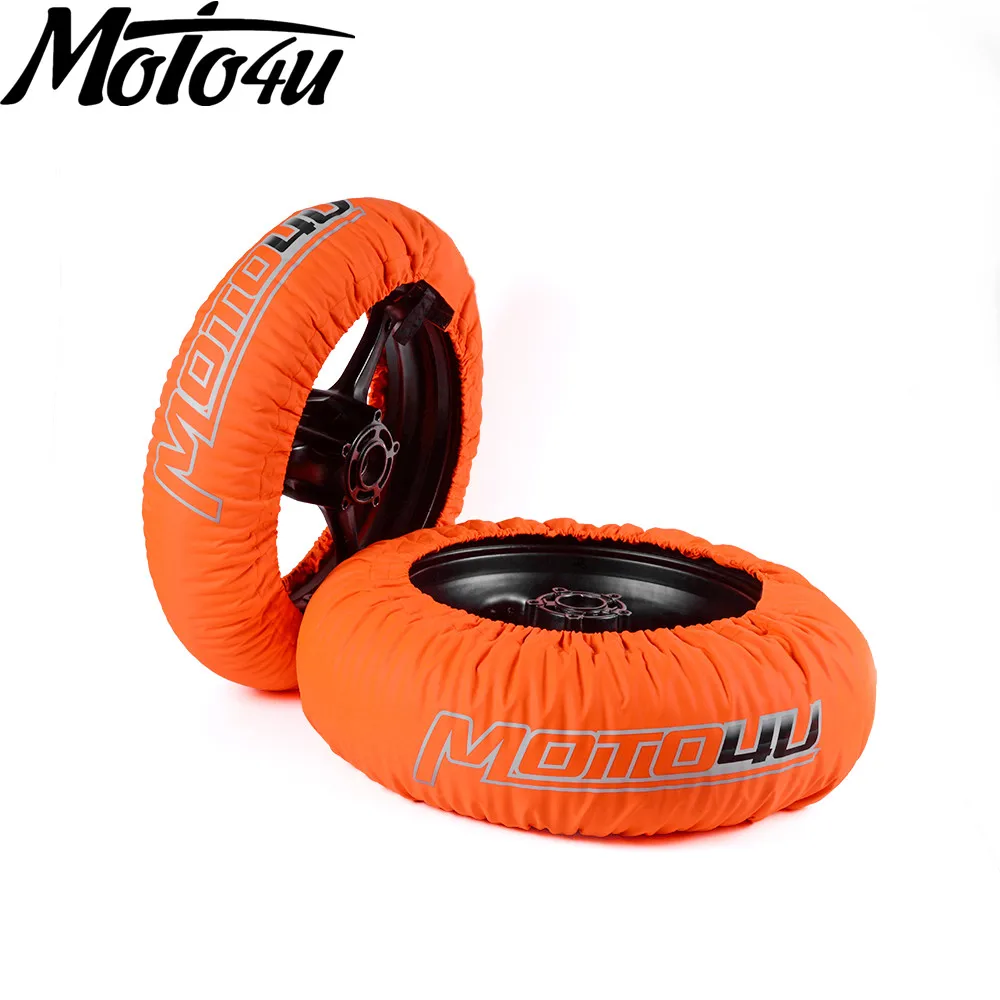 10inch 12inch No Digital Motorcycle Tire Warmer Tyre Heater Blanket Cover Orange With MOTO4U Logo