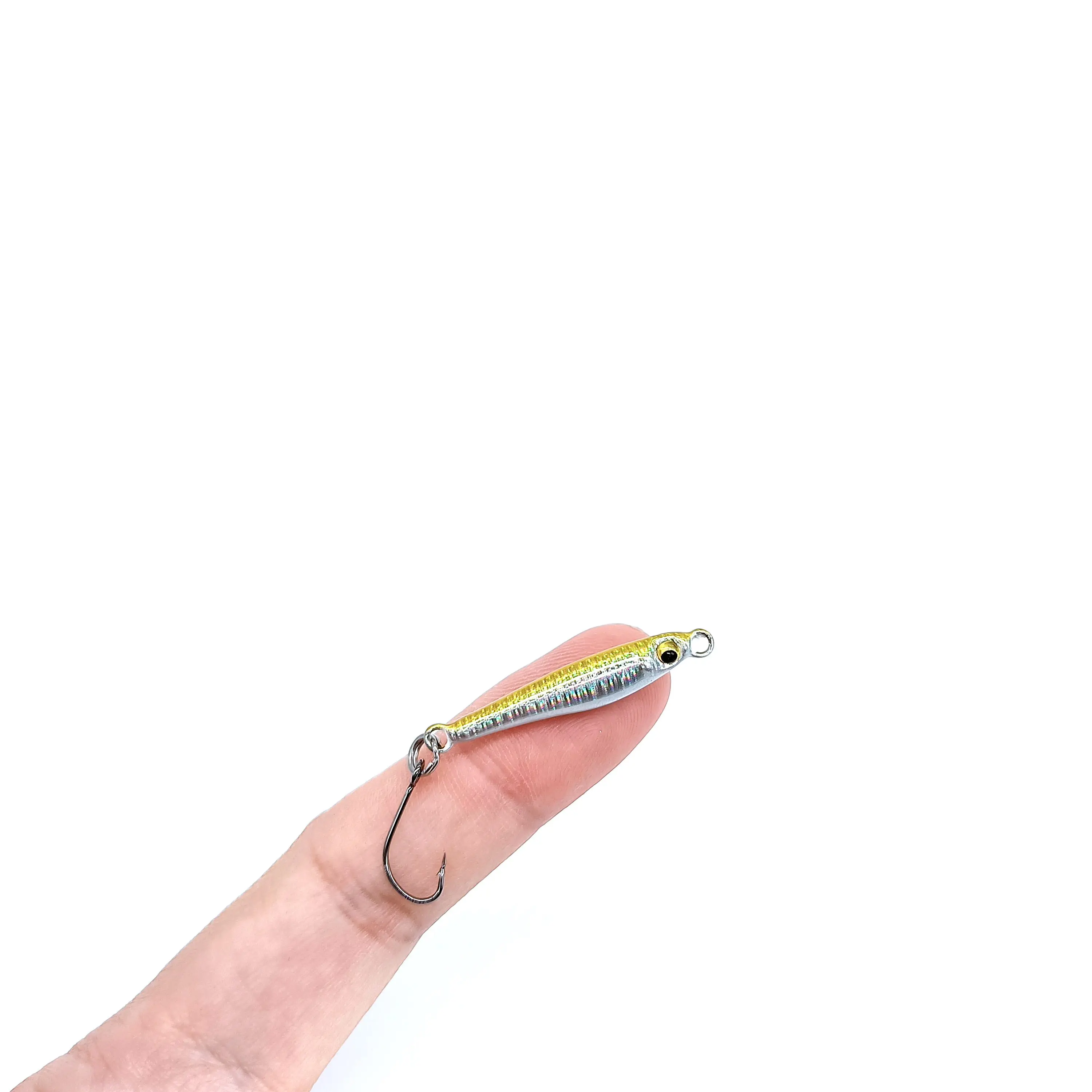 DUODUOYU 1PCS Mini Jig Angeln Lockt 3,5g/6g Harte Künstliche Bionik Köder kleine fisch Einzel Haken jig Stream Forelle köder pesca – Detail 1