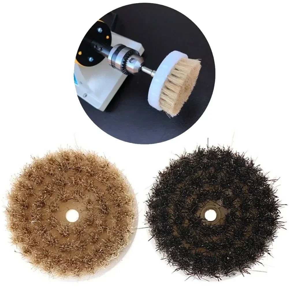 60mm Bristle Drill Powered Brush Head For Cleaning Car Carpet Bath Fabric Sofa Electric Cleaning Brush Electric Drill Brush Head