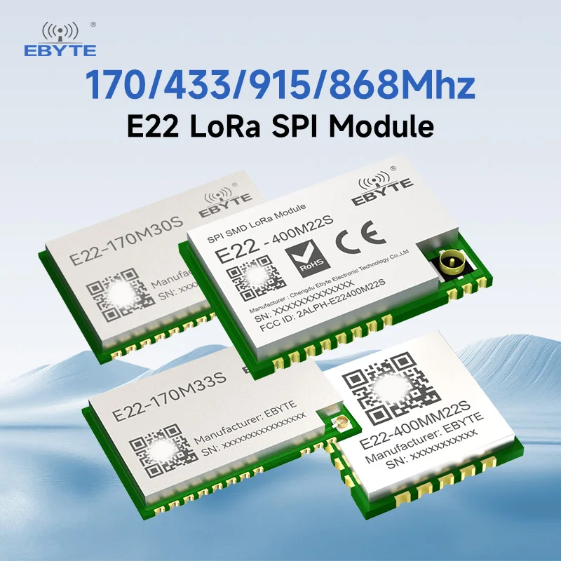SX1262 SX1268 Lora Spread Spectrum EBYTE E22-M Wireless Module SPI Modules TCXO Long Distance Wireless SMD Module