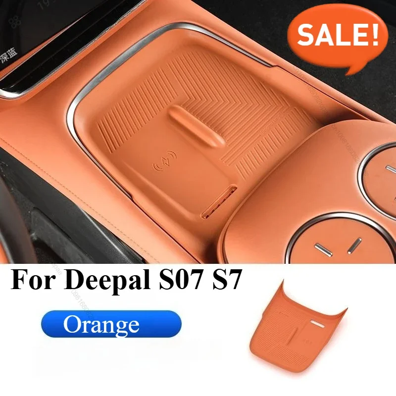 

For Deepal S07 S7 Silicone Wireless Charging Pad Non-Slip Mat Dust-Proof Charger Protect Cover Mat Car Interior Accessories
